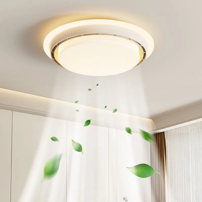 Modern Luxury Crystal Bladeless Fan Ceiling Light Full Spectrum Inverter LED for Master Bedroom Room Home Decor Lights for Room