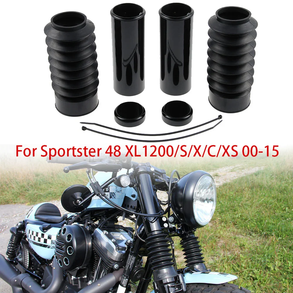 XL1200C XL 1200C Motorcycle Front Fork Protection Kit Dust-Proof For Sportster X48 XL1200S XL1200C XL1200X XL1200XS 1988-2015