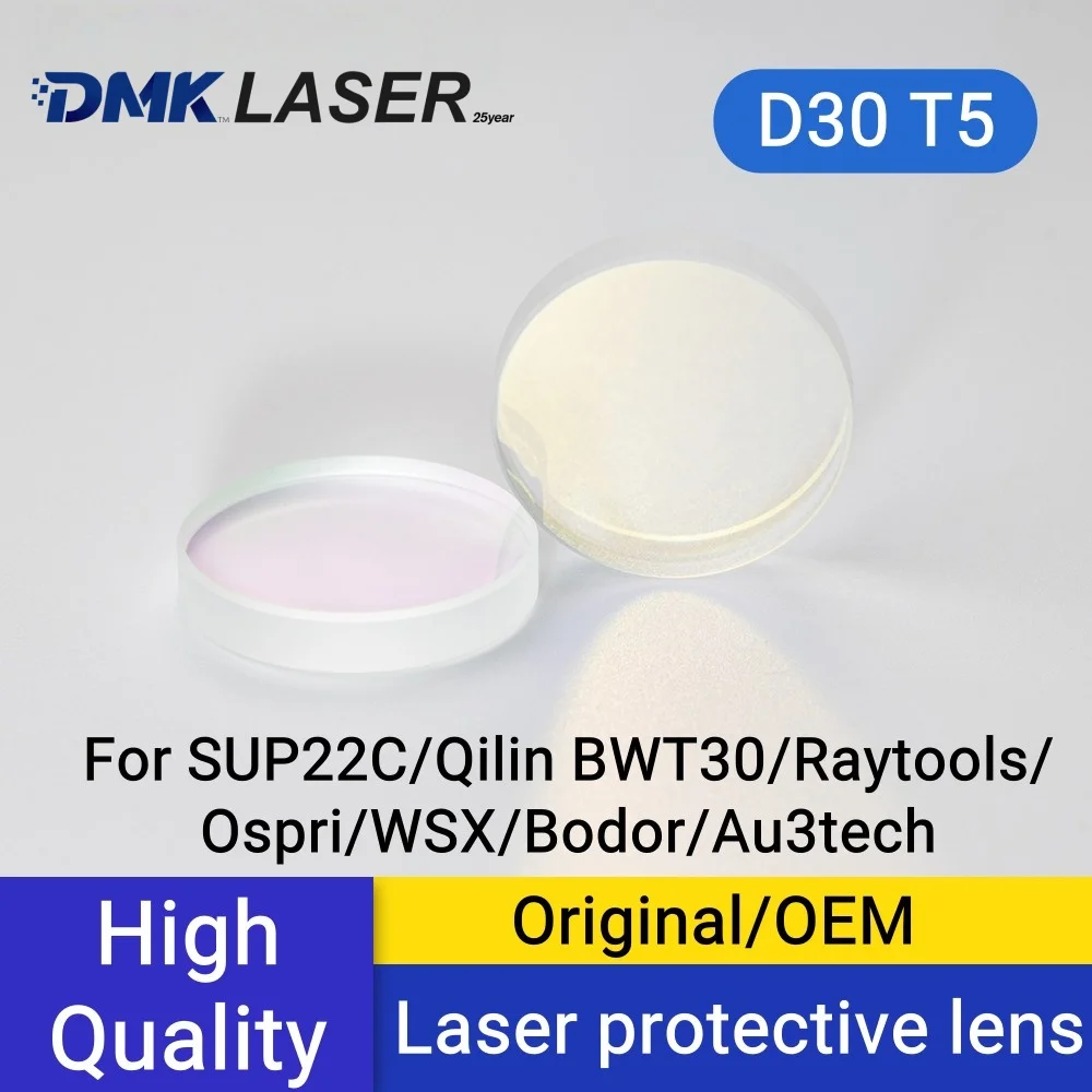 DMK laser protective Windows 30*5mm protection leans D30 T5 For SUP22C BWT30 Raytools WSX Ospri Bodor Cutting/Cleaning Head