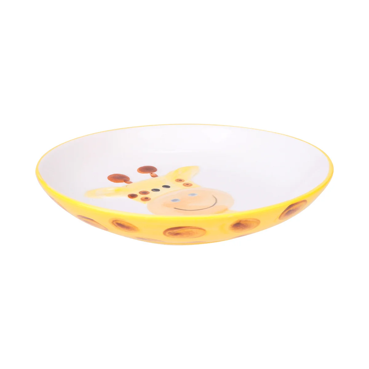 

Giraffe Pattern Ceramic Tableware Kids Safe Food Grade Porcelain Plate Easy Clean Gift for Children Baby Ceramic Plate for Kid
