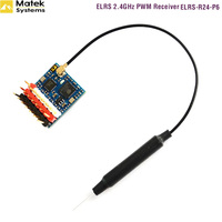 Mateksys MATEK2.4G 6CH PWM Receiver 3.0 ELRS-R24-P6 R24-P6 EXPRESSLRS VBAT Voltage Sense for RC Airplane Fixed-Wing