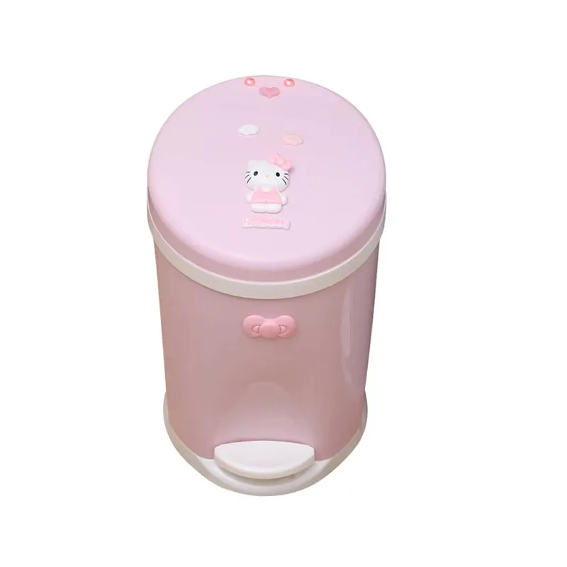 Pedal Garbage Cans with Lid, Office Trash Can, Kitchen Garbage Bin, Plastic Bathroom Trash Can, Car