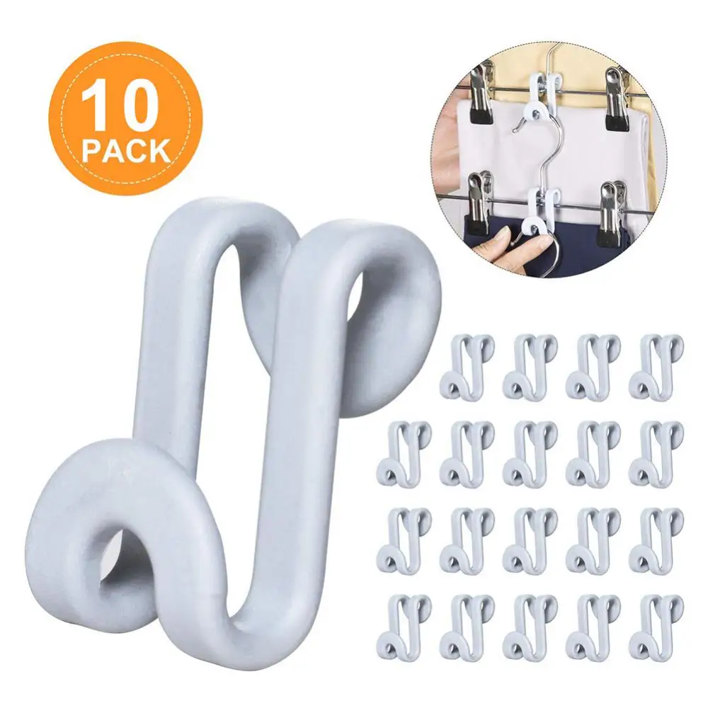 10 pezzi di plastica multifunzionale a forma di S doppi ganci Organizer porta scarpe Couture potenti accessori per appendiabiti