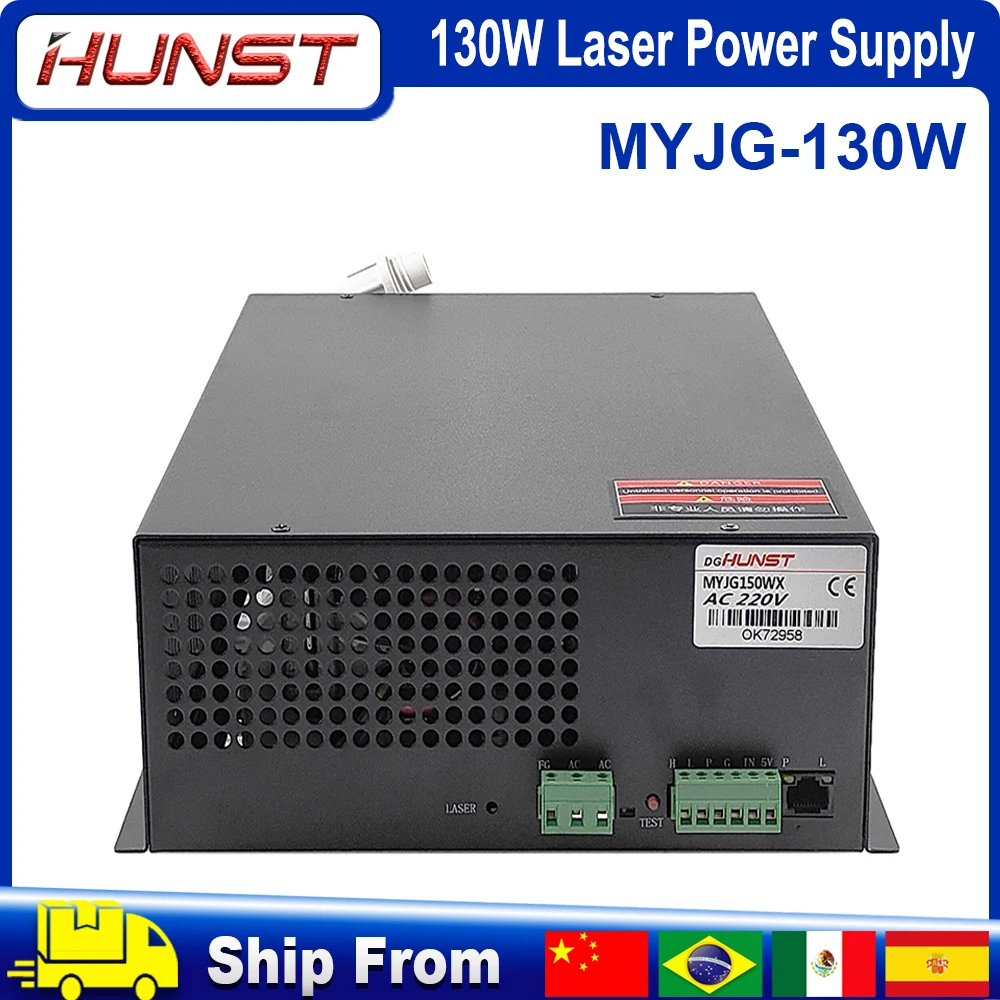 Hunst MYJG 130-150W CO2 Laser Power Supply 130~150W Laser Generator For Co2 Engraving Cutting Machine Glass Tube