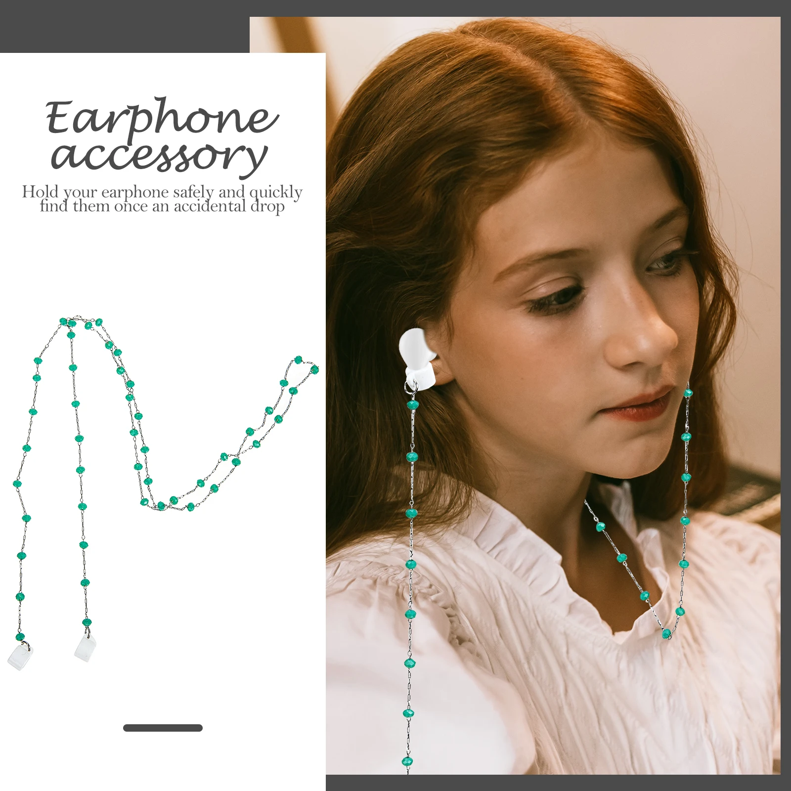 

Wireless Earphone Anti-Lost For Sports Earbuds Holder Strap Lightweight Portable Earpiece Hanging Chain Decorative Accessories