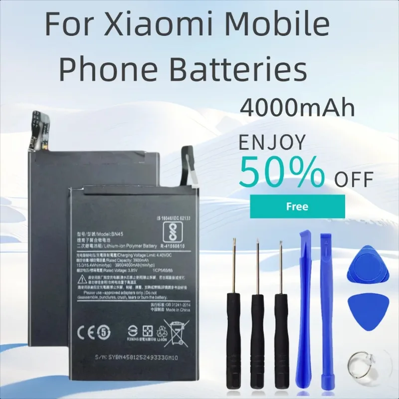 

4000Mah BN45 for Xiaomi Redmi Note 5 Note5 Mobile Phone Batteries