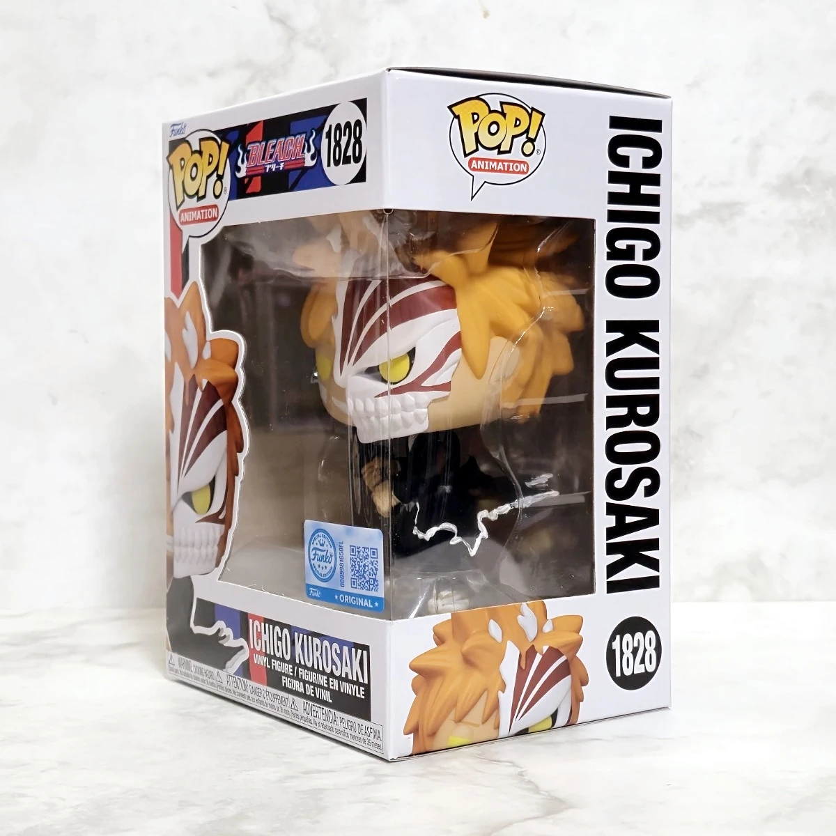 Ichigo Kurosaki (Mezza máscara) # 1828 Figura Funko Pop Oficial Genuino Edición Limitada Coleccionar Figuras Anime Bleach Fans Regalo