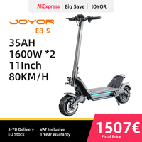 Joyor E8-S Off-road Electric Scooter 1600W*2 Dual Motor 72V 35Ah Battery 11\