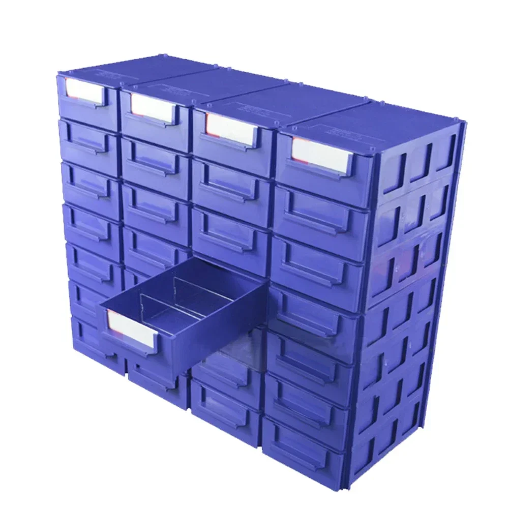 1PC Stackable Plastic Hardware Parts Storage Boxes Component Screws Toolbox Workshop Goods Shelves Tool Bag Tool Case