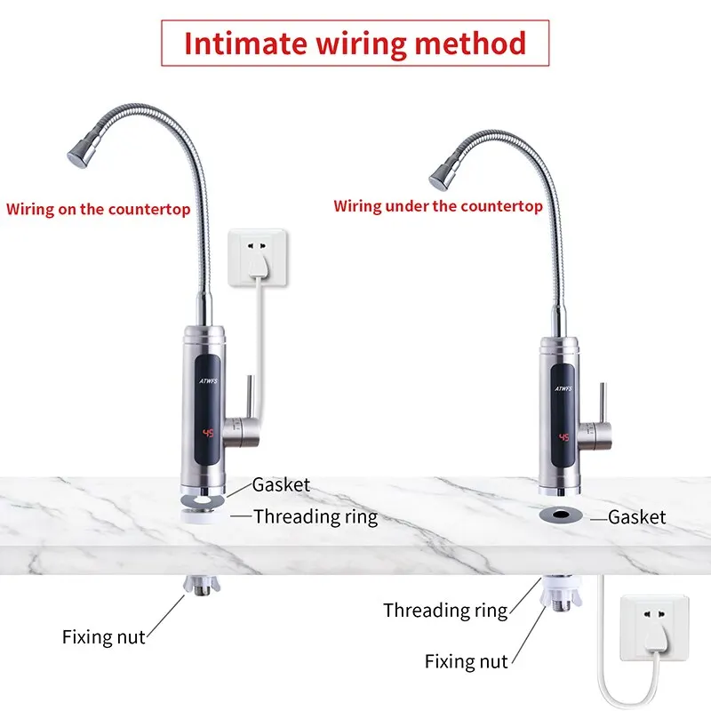 ATWFS natychmiastowy podgrzewacz wody kran bezzbiornikowe podgrzewacze kuchnia kran ciepłej wody ogrzewanie łazienkowe elektryczne 220v obudowa ze
