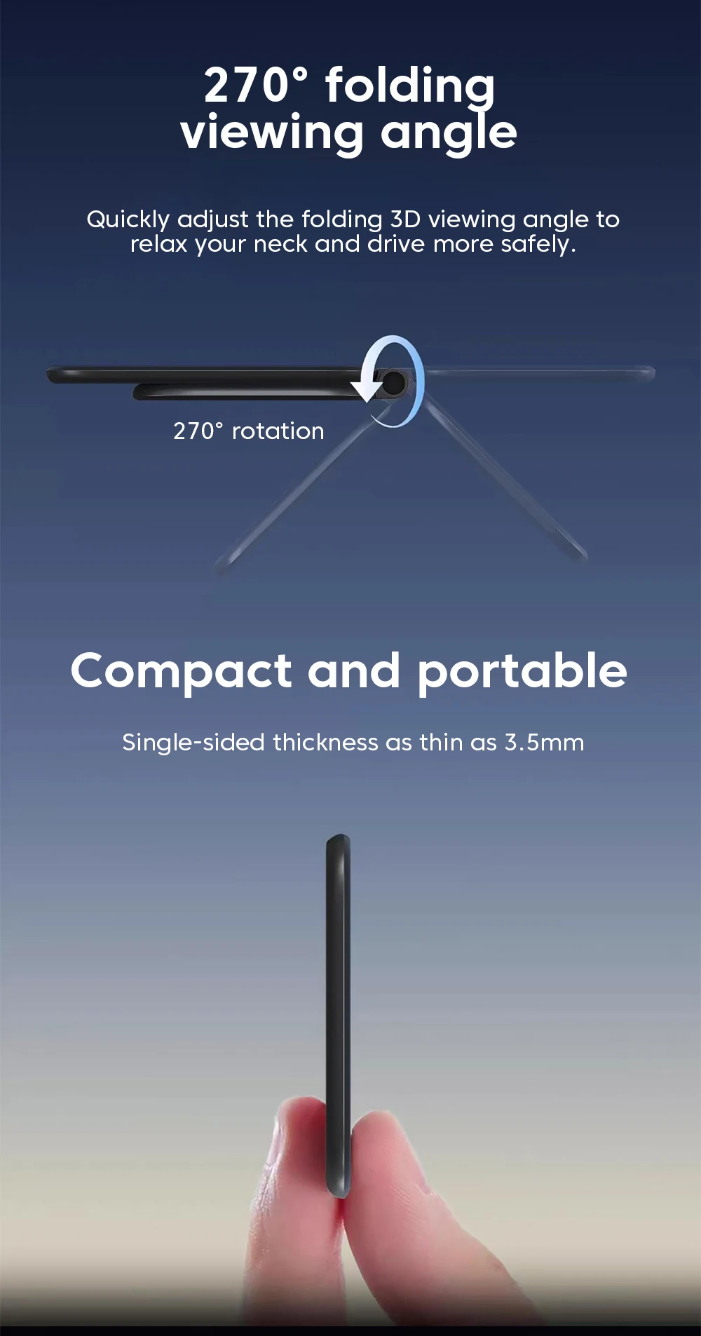 Ultradünne Auto Magnetische Handy Halter Einstellbar Faltbare Anti-shake Fahrzeug Navigation Telefon Universal Ständer Zubehör – Detail 7