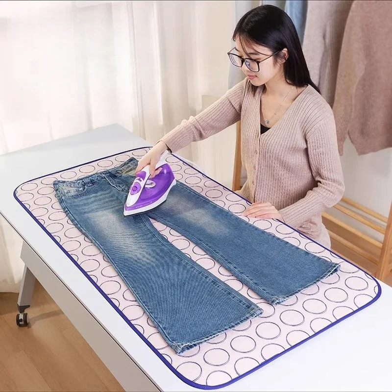 Ironing Mat High Temperature Resistance Household Foldable Ironing Board Bed Clothes Iron Thermal Insulation Anti-scald Cloth