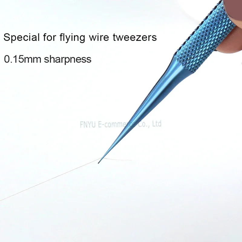 Titan legierung pinzette beste y20 spitze y21 gebogene blaue Finger abdruck fliegende Draht befestigung für Telefon reparatur anti magnetische Pinzette