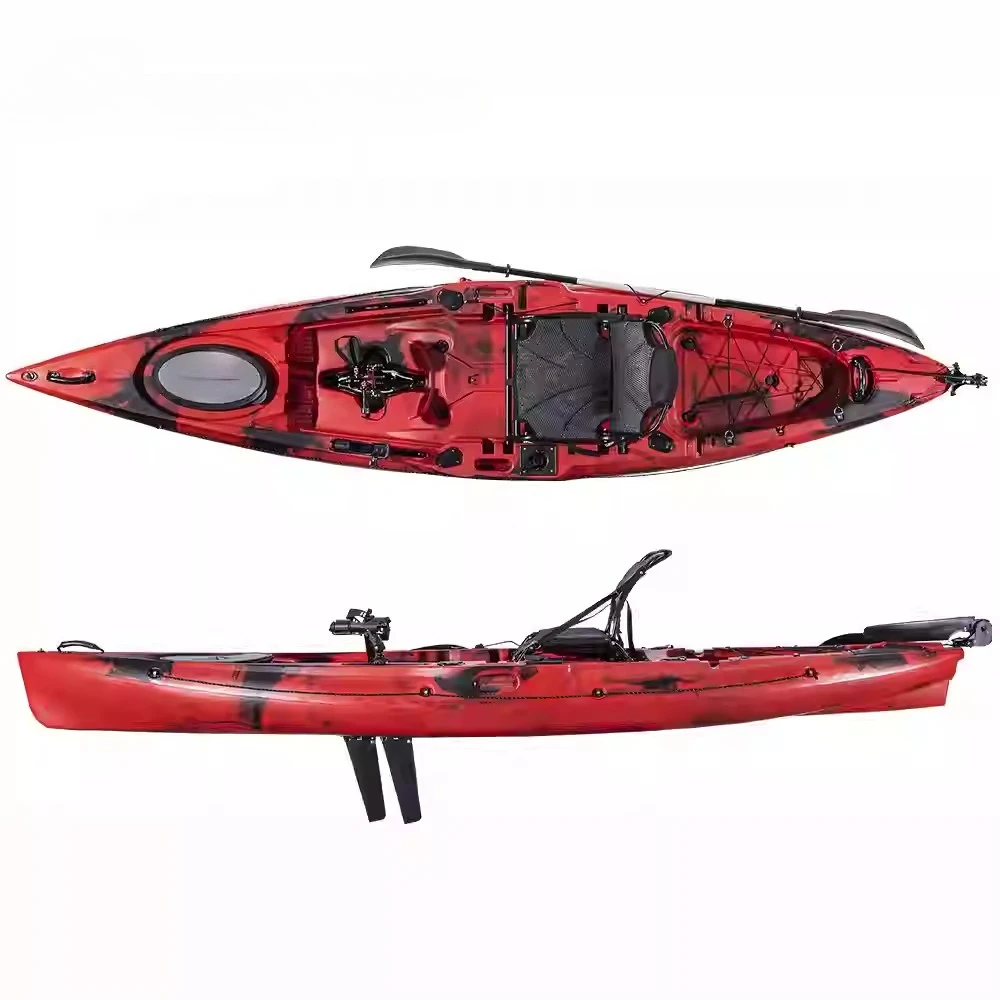 

3.7-metre Penguin Pedal Boat, HDPE Kayak, Rotomoulded in One Piece，Perfect for Single Anglers on Lakes & Coastal Waters