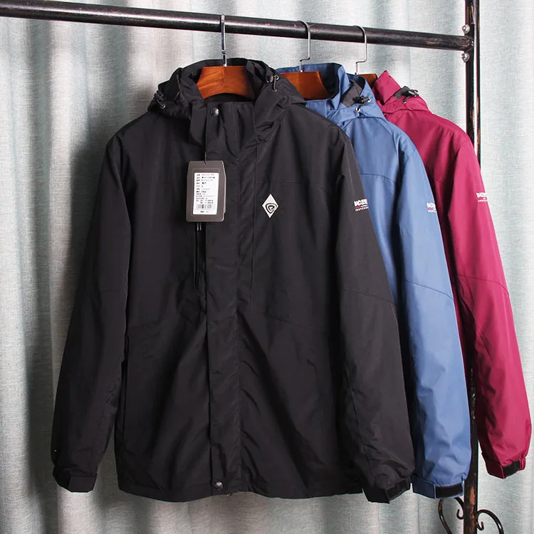 

Мужская утепленная куртка 3-в-1 с отстегивающимся флисом и капюшоном, для активного отдыха, повседневная, свободного кроя, в городском стиле