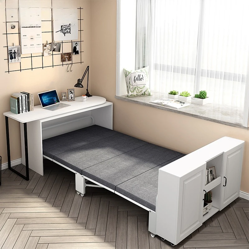 

Folding bed lunch break office nap bed study computer desk invisible desk retractable hidden bed 8CH8