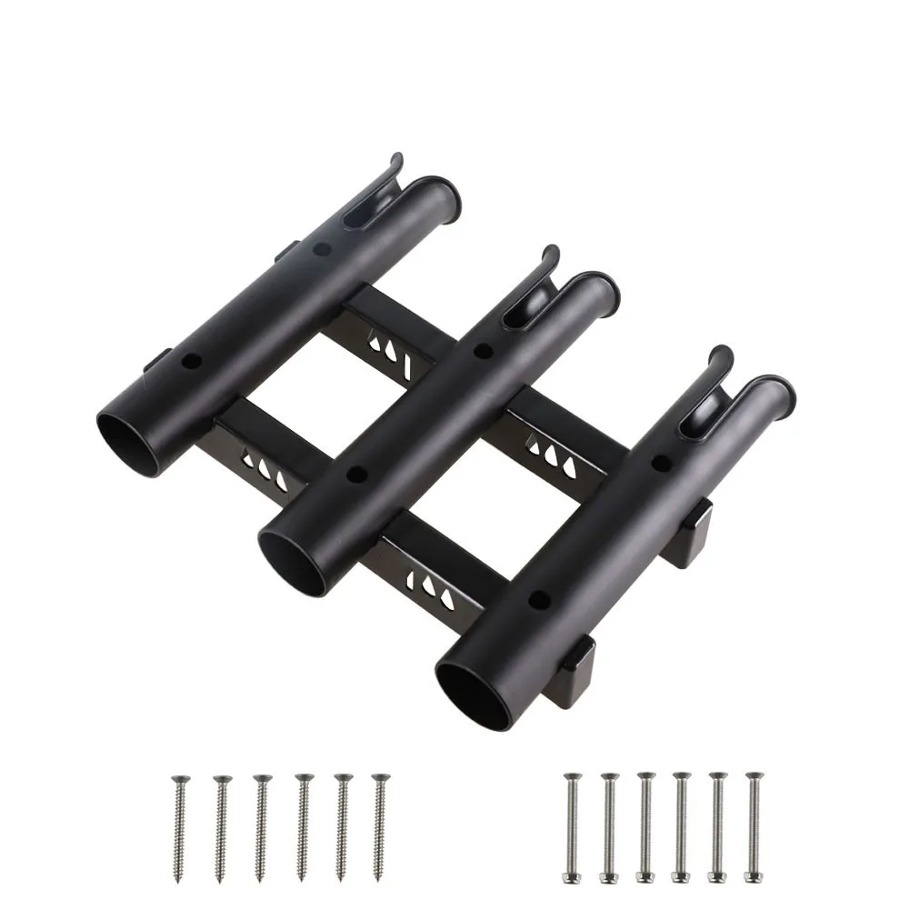 

Marine Yacht Fishing Pole Rod Holders Fishing Rod Rack Black White Plastic for Boat
