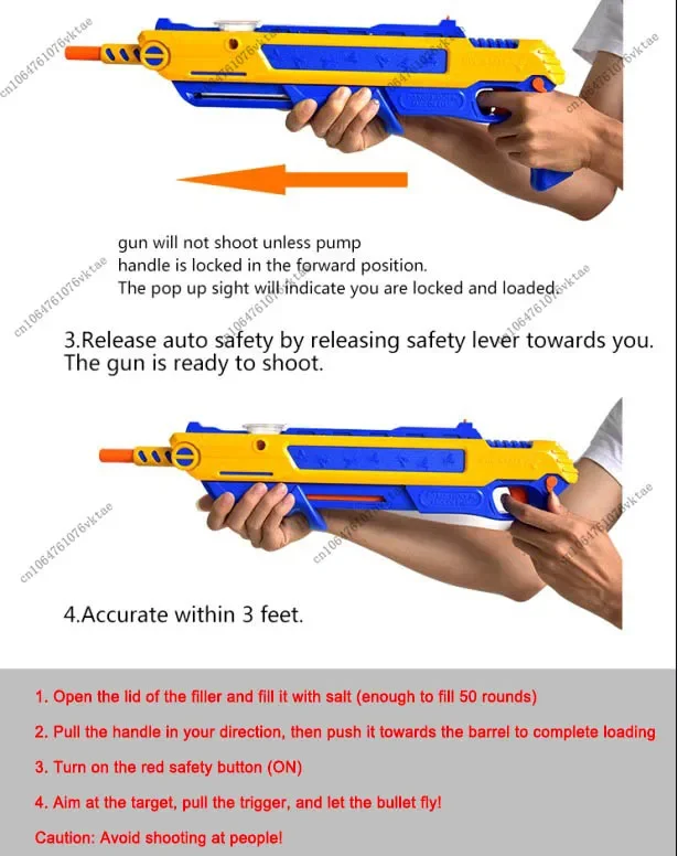 NUOYING New Fly Mosquito Gun 3.0 Salt Shooting Toy Gun Perfect Children's Day Gift for Adults Kids