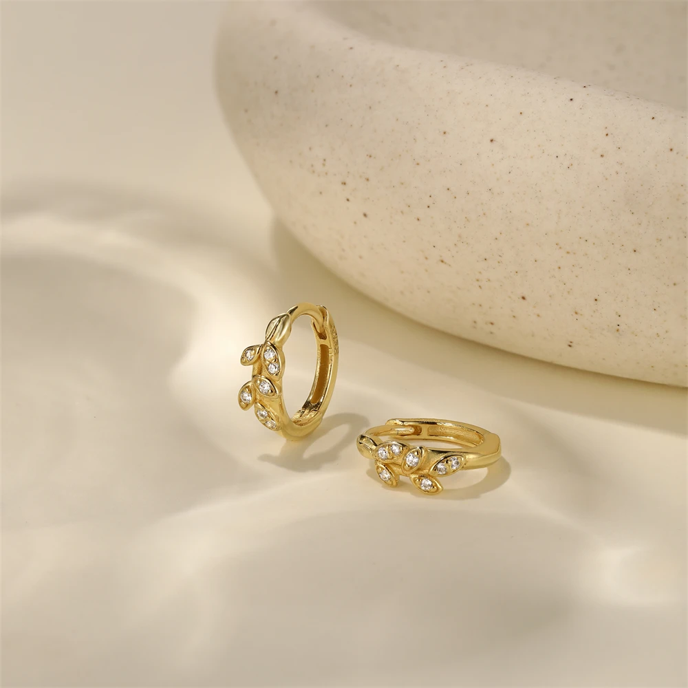 

LENNIK Horse Eye Wheat Ear CZ 925 Sterling Silver Hoop Earrings For Women Ins Simple Earrings Gift boucles d'oreilles femme