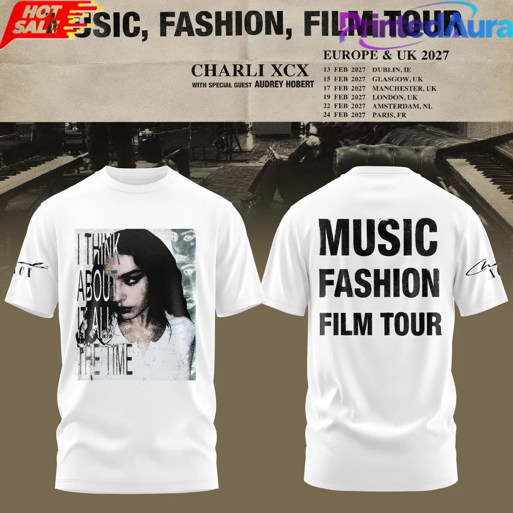 2026 Charli XCX Club Classics Lyrics T Shirt Double Sided Print Unisex Pop Tour Fan Merch Short Sleeve Cotton Tee
