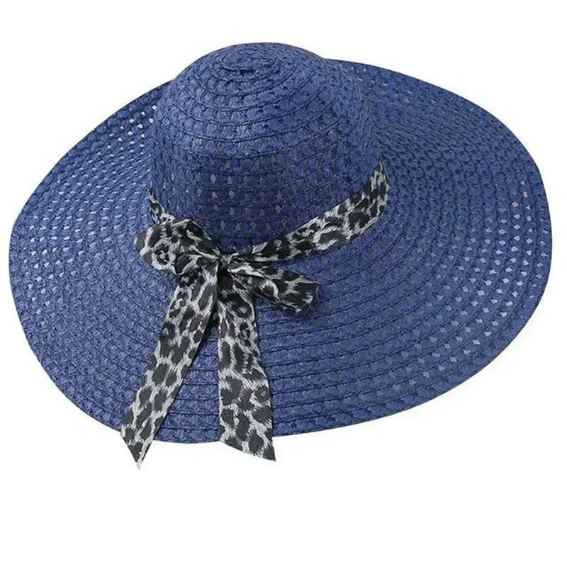 Woman Panama Summer Hat Women Straw Hat Big Brim Beach Hat Foldable Vacation Summer Hat Sunscreen Sunshade Hat