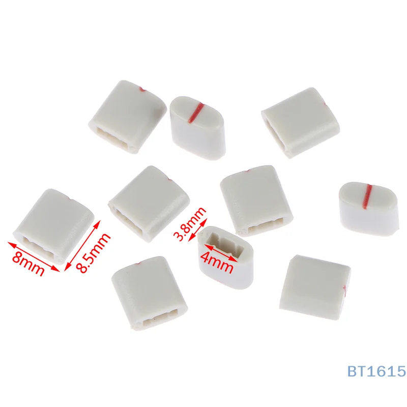 

10 шт., прямой эквалайзер с отверстием 4 мм, потенциометр, крышка фейдера, пластиковая ручка