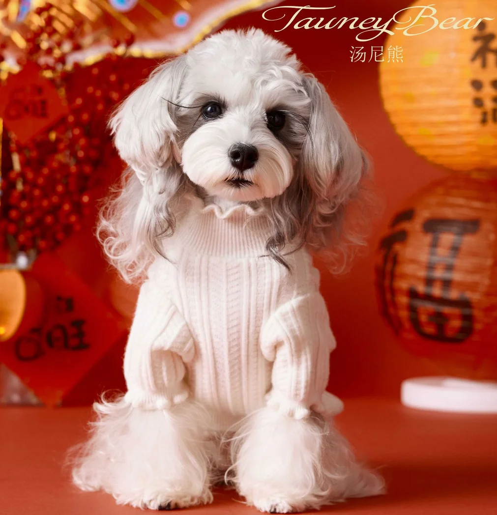 

Autumn and Winter Dog Base Shirt Cute Love Bear Teddy Yorkshire Hoodie Dog Cat Pet Love Warm Clothes Designer Dog Clothes