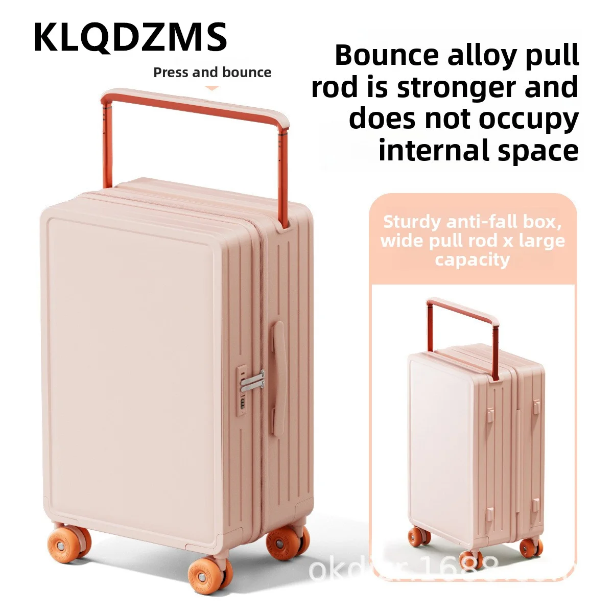 KLQDZMS Cabin Suitcase Student Boarding Box Large Capacity Trolley Case 20“24”26