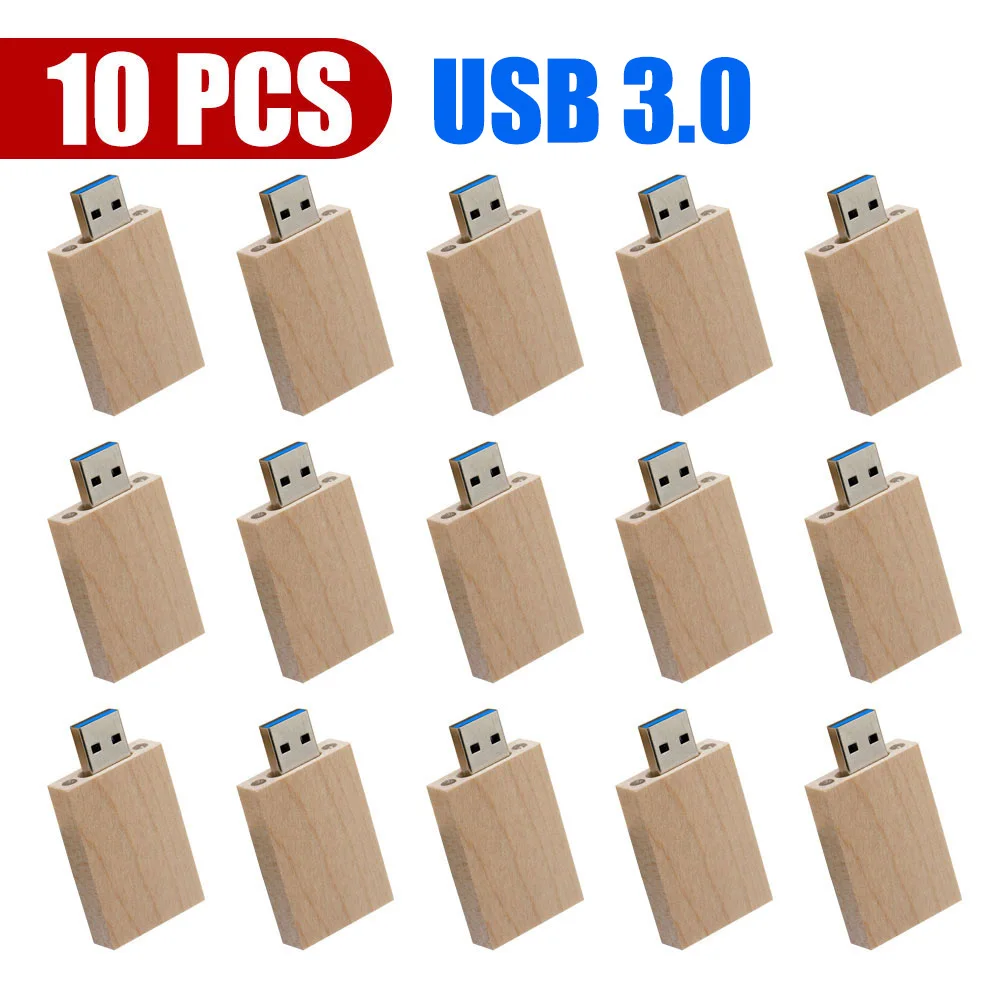 10pcs lot Wood Album Style High Speed USB 3.0 8GB 16GB Fashion Gift 32GB 64GB 128GB USB+BOX Wedding Photography Free Custom LOGO