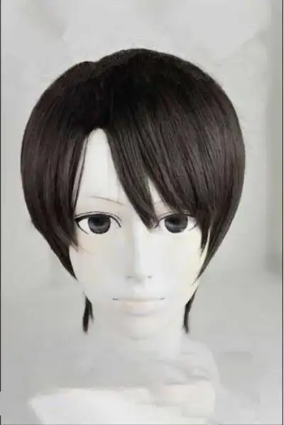 Cosplay Levi Mikasa Ackerman Bob Wig penuh sintetis