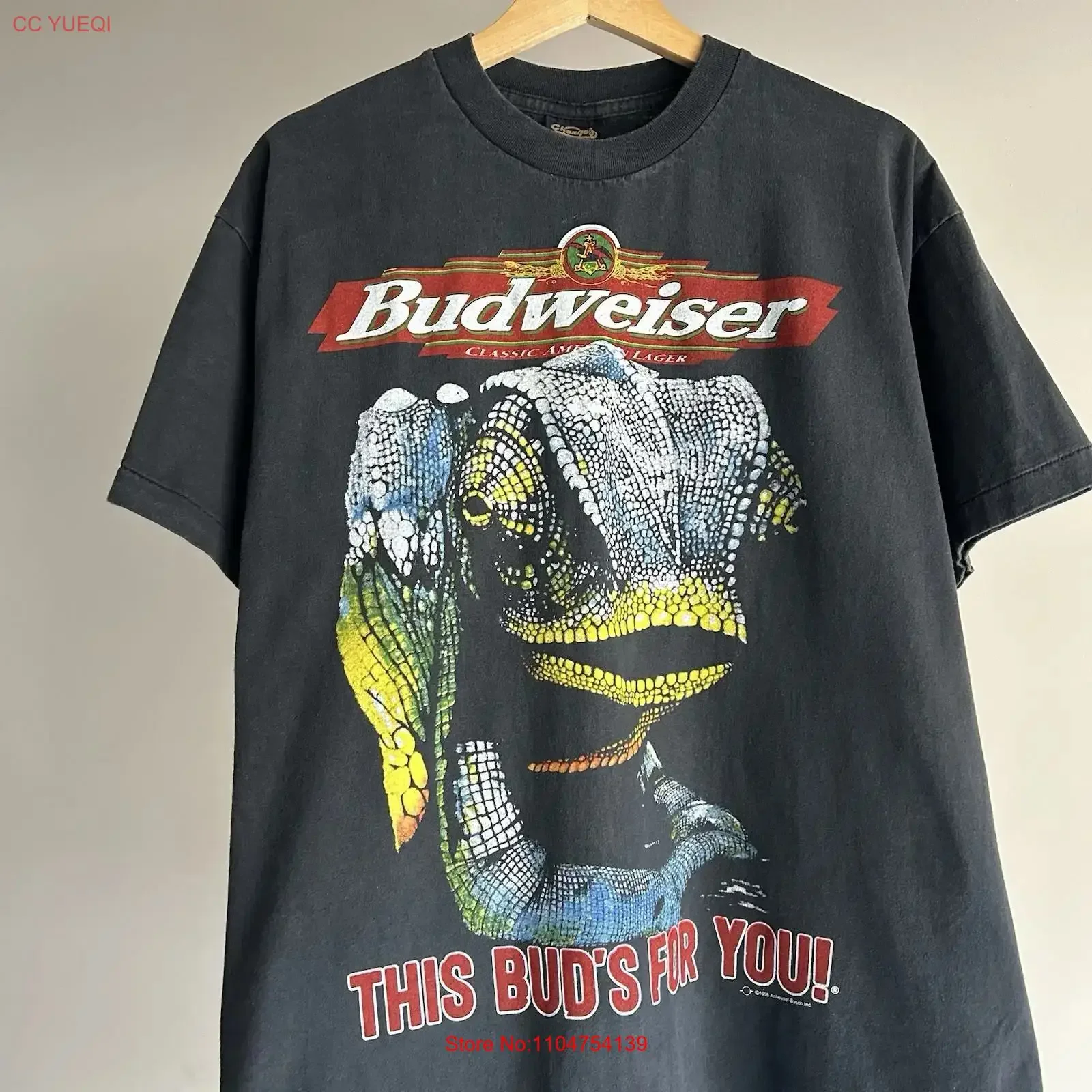 Budweiser Reprint This Buds For You Chameleon INCOMPETENT FERRET T Shirt XL vintage Washed Slightly Comfortable streetwear Soft