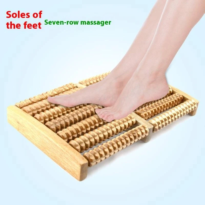 

Functional 1PC Wooden Foot Roller Massager - Reflexology, Stress Relief and Health Fitness