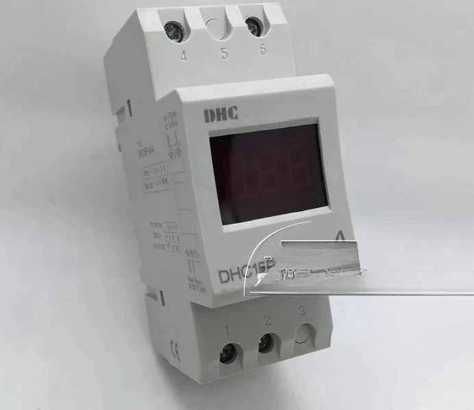 DHC15P-AA digital ammeter LED red DP15-A/A rail mounted AC ammeter