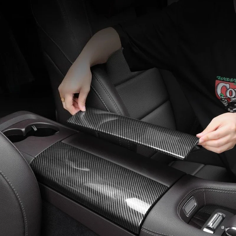 

For Mercedes-Benz X167 GLS W167 V167 GLE 2020-2022 2023 2024 2025 2026 Central Control Armrest Box Panel Lids Protective Cover
