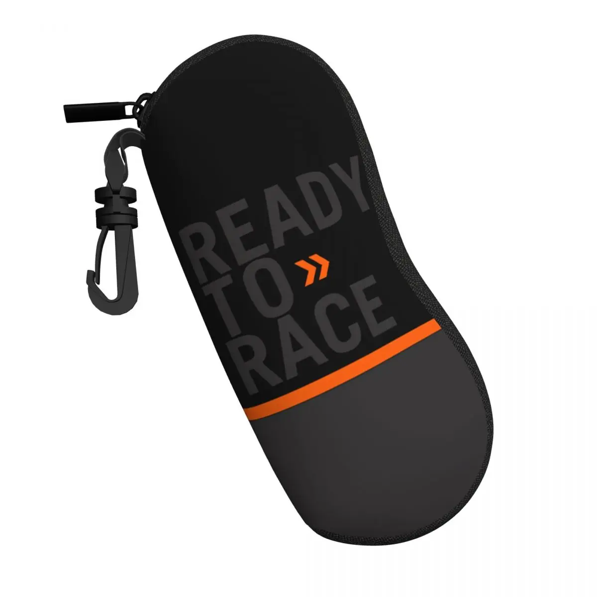 Custom Ready To Race Logo Sunglasses Soft Case Neoprene Zipper Racing Sport Rider Shell Eyeglass Case Protective Box For Glasses