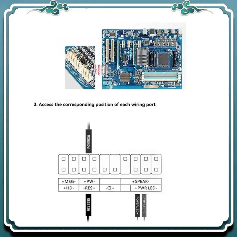 Easy To Use Desktop Computer Desktop Switch PC Motherboard External Start Power Button Extension Cable For Home Office