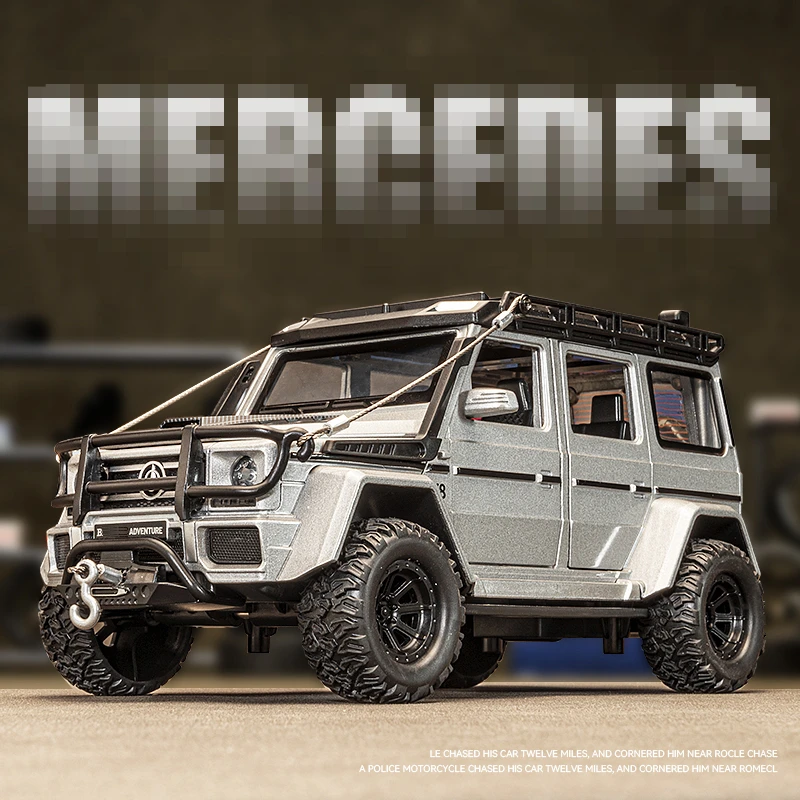 1:24 Alloy Diecast Toy Car Model G550 4X4 Adventure Edition Off Road Vehicle Model with Sound Light SUV Toy for Boys Gifts