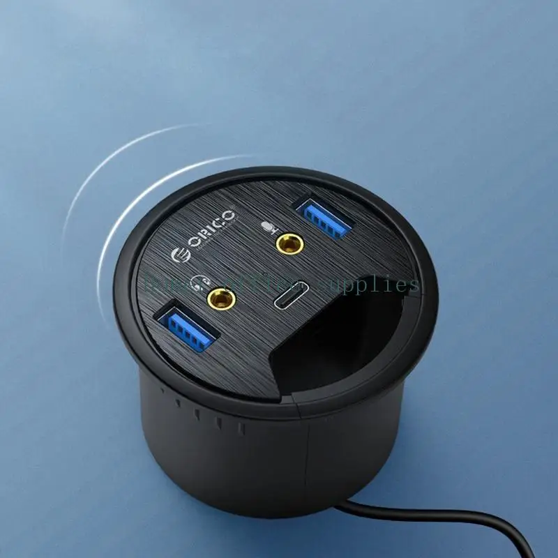K43B Desk 2U1C SPLITTOP SPLITTER USB مع محول واجهة MICROPHONE MICROPHON