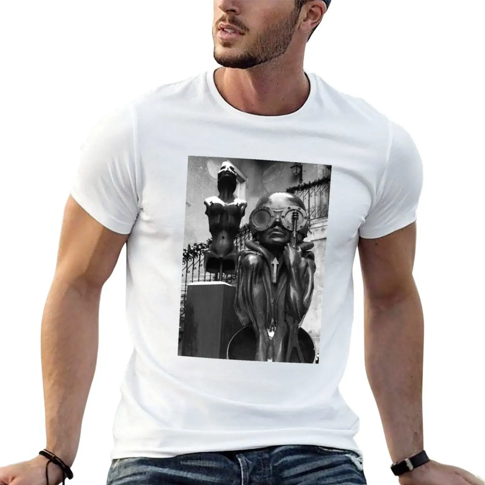 H R Giger Museum Baby Bullet Statue. Gruyeres, Switzerland T-Shirt anime tshirt funny t shirts man T-Shirt