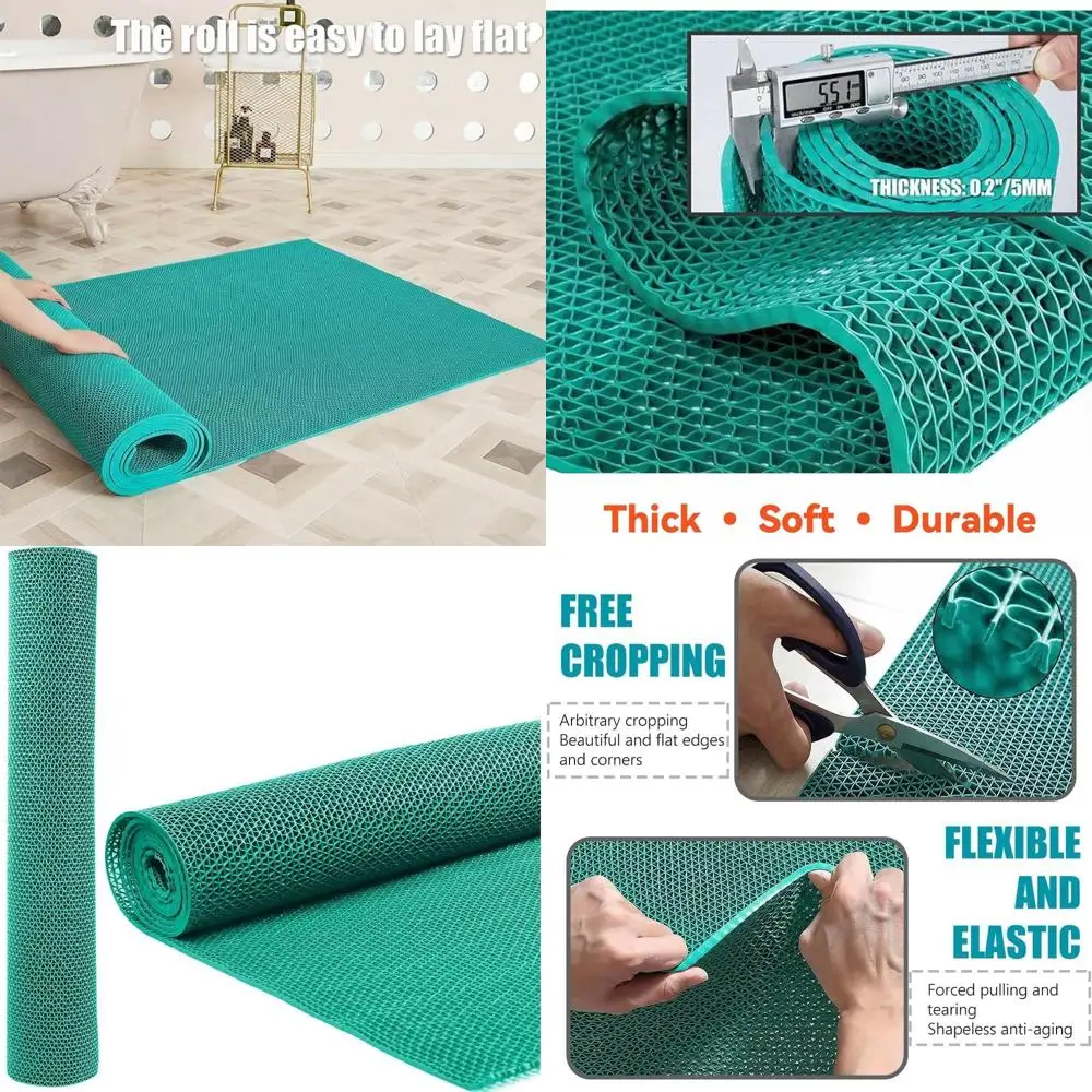 

Прочный противоскользящий коврик из ПВХ для коммерческого и бытового использования: идеально подходит для ванных комнат, душевых, бассейнов, ресторанов и саун.