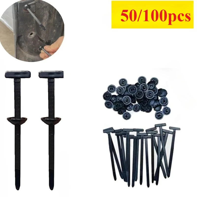 

80/50Pcs Self-Locked Nylon Cable Tie Push Clips Wire Tie Released Zip Straps Car Pipe Cable Fastener Bundle Fixed Binding