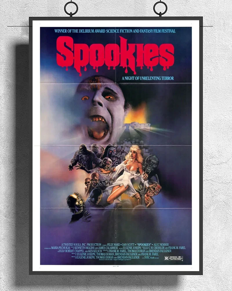 L119 Spookies Movie (1986) Horror Silk Fabric Poster Art Decor Indoor Painting Gift
