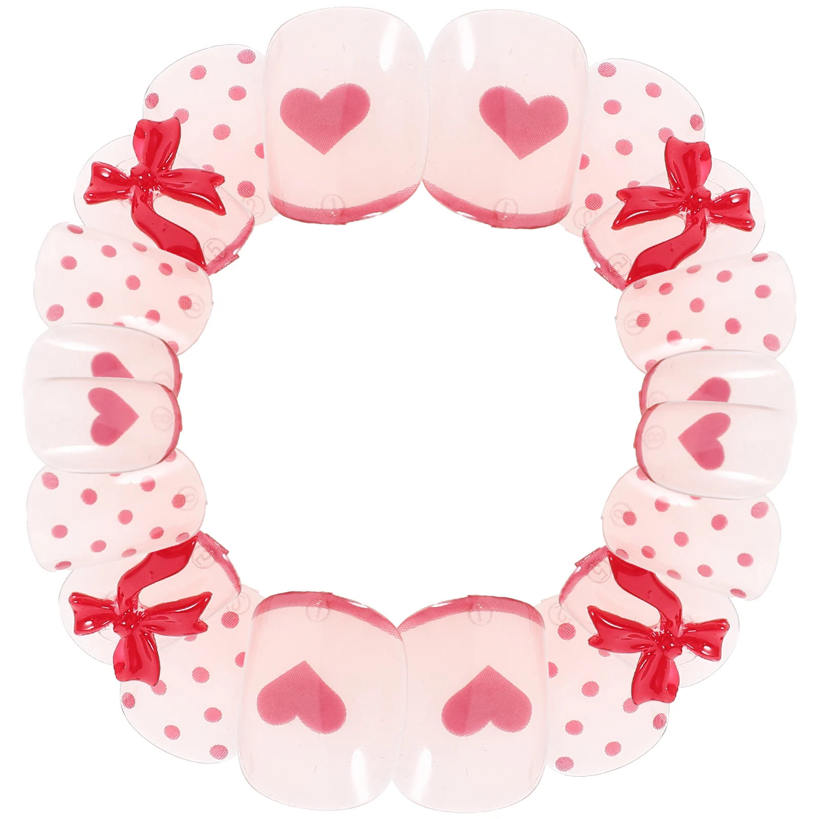 

24Pcs Butterfly Bow Press on Nails Glue on Faux Tips Women Manicure Art Supplies Wedding Birthday Gift Nails for Women