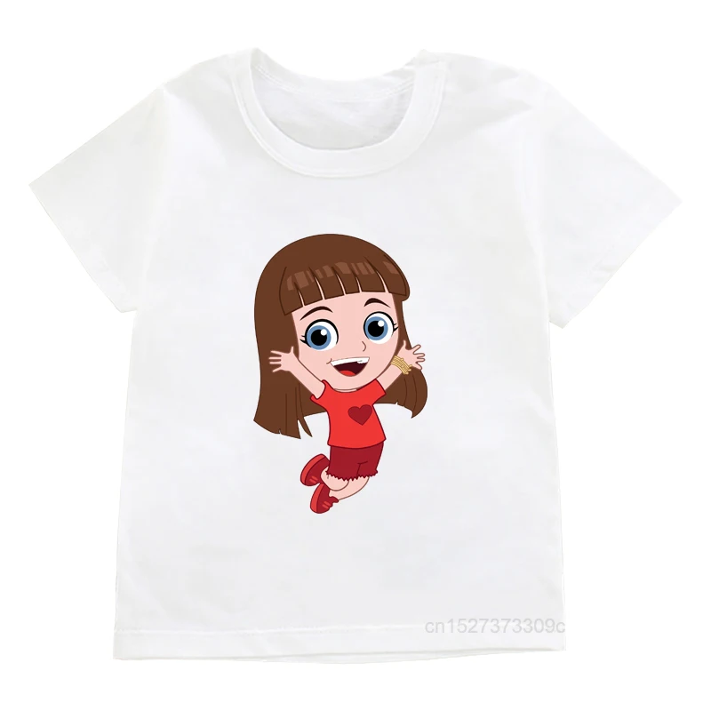 New Kids Funny Luccas Neto Cartoon Graphic Printing T-Shirts Boys Summer Casual Clothes Fashion Girls Tees Tops