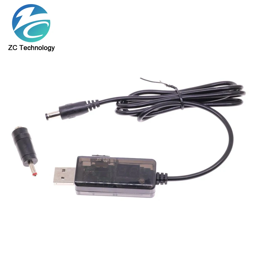 USB Boost Converter Line DC 5V to 9V 12V USB Step-up Cable + 3.5x1.35mm Connecter For Power Supply/Charger/Power Converter