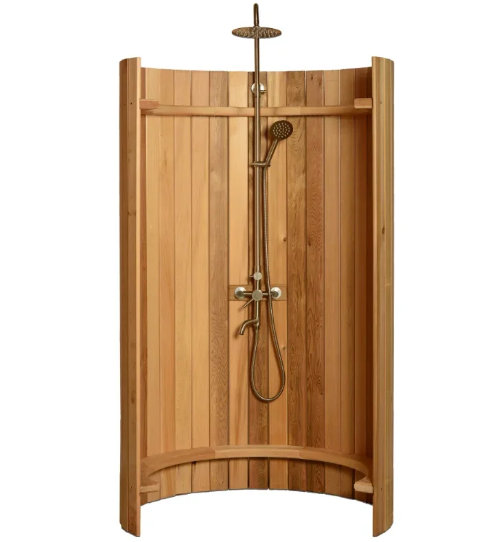 Manufacturer Clear Cedar Outdoor Shower Outdoor Shower After Sauna With Floor Section