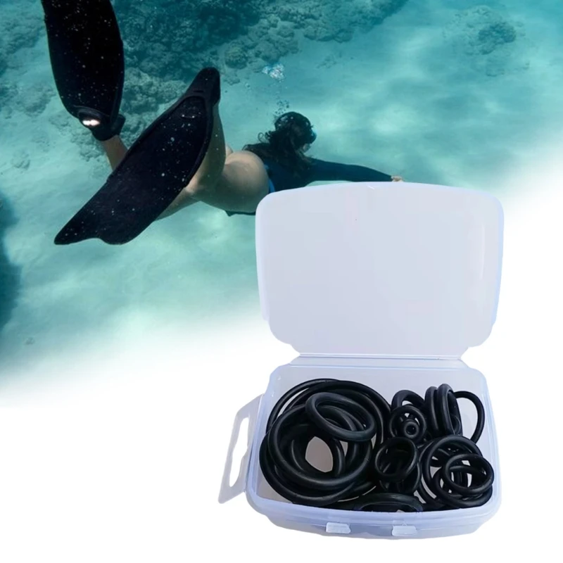 36pcs Dives Seal Rings ปะเก็นยางดำน้ำถังท่อควบคุมวาล์วควบคุมแหวนปิดผนึกแหวน