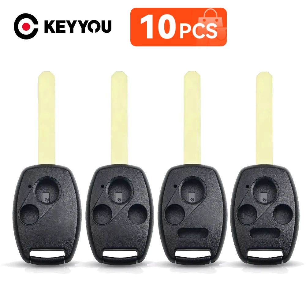 

KEYYOU 10 шт. 2/3/4 кнопки чехол для автомобильного ключа для Honda Accord CRV HRV Fit City Jazz Odyssey Shuttle Civic Insight Ridgeline