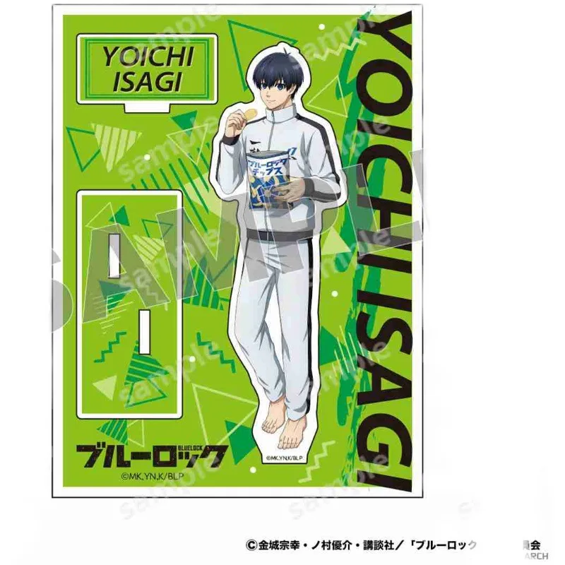 Pyjama debout signe bleu serrure Anime et Manga périphériques Bachira Meguru ruche panneau arrière Statue Ecorations cadeaux pour amis