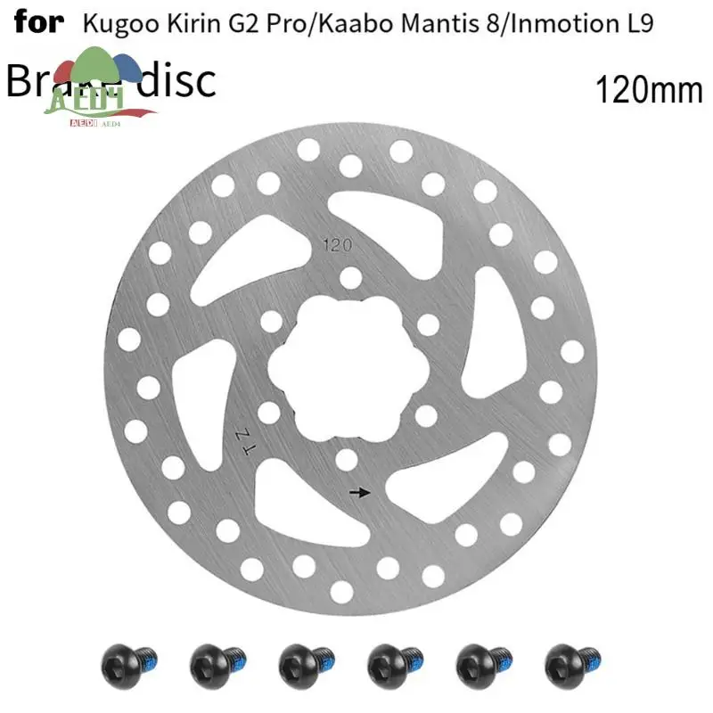 AED4-For Kukirin G2 Pro/Kaabo Mantis 8 Electric Scooter 120MM Disc Brake Rotor 6 Holes Brake Disc With Screws Part